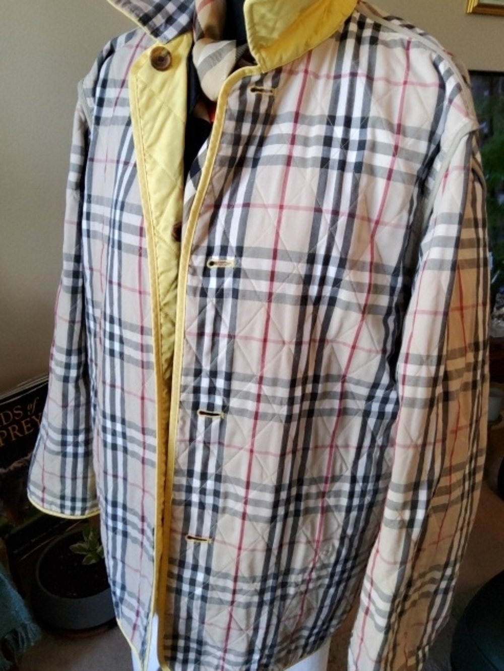 "Authentic" Burberry Quilted Jacket, "Womens" Size Large. - Picture 6 of 9